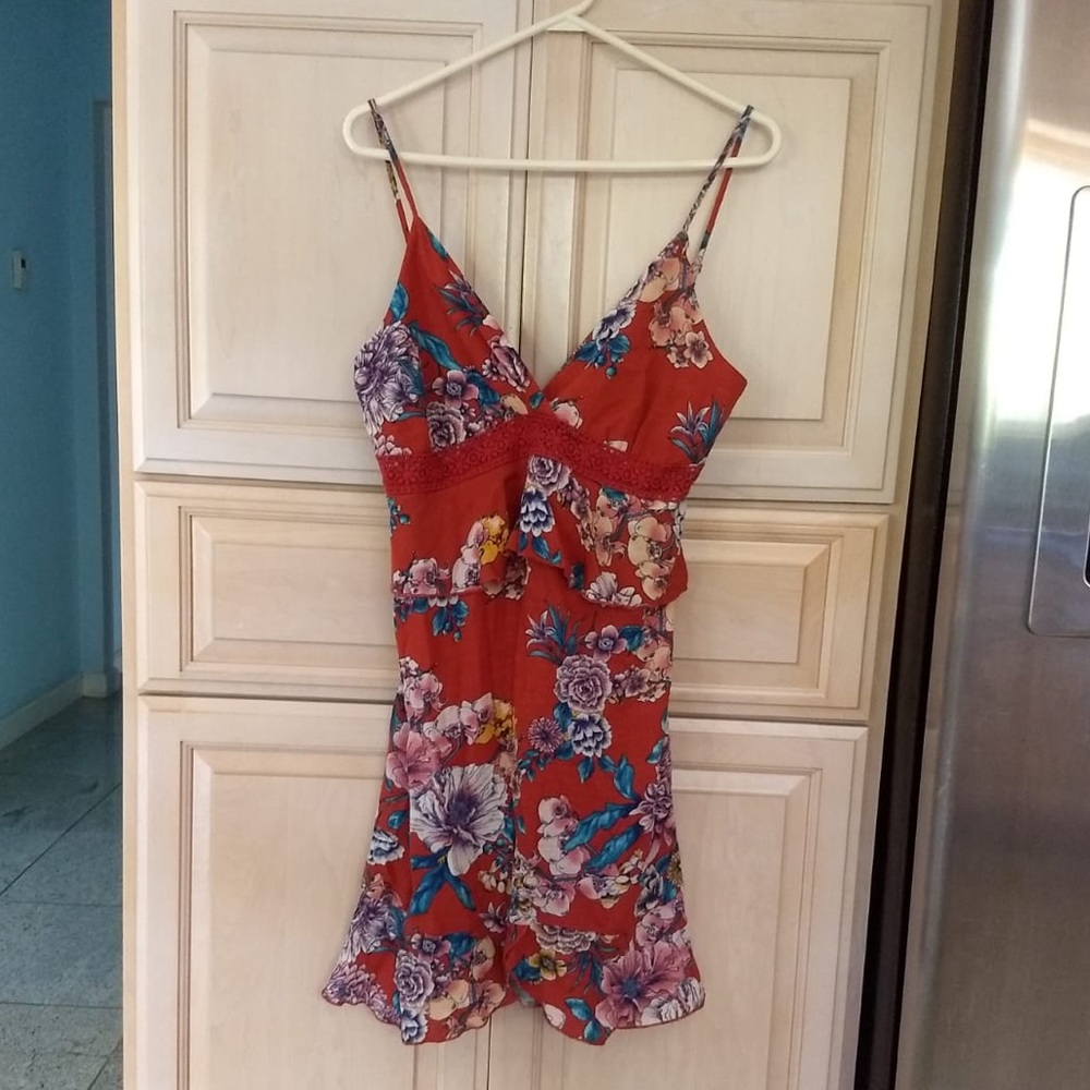 [LIKE 🆕] Band Of Gypsies: Red Floral Dress - Picture 4 of 7